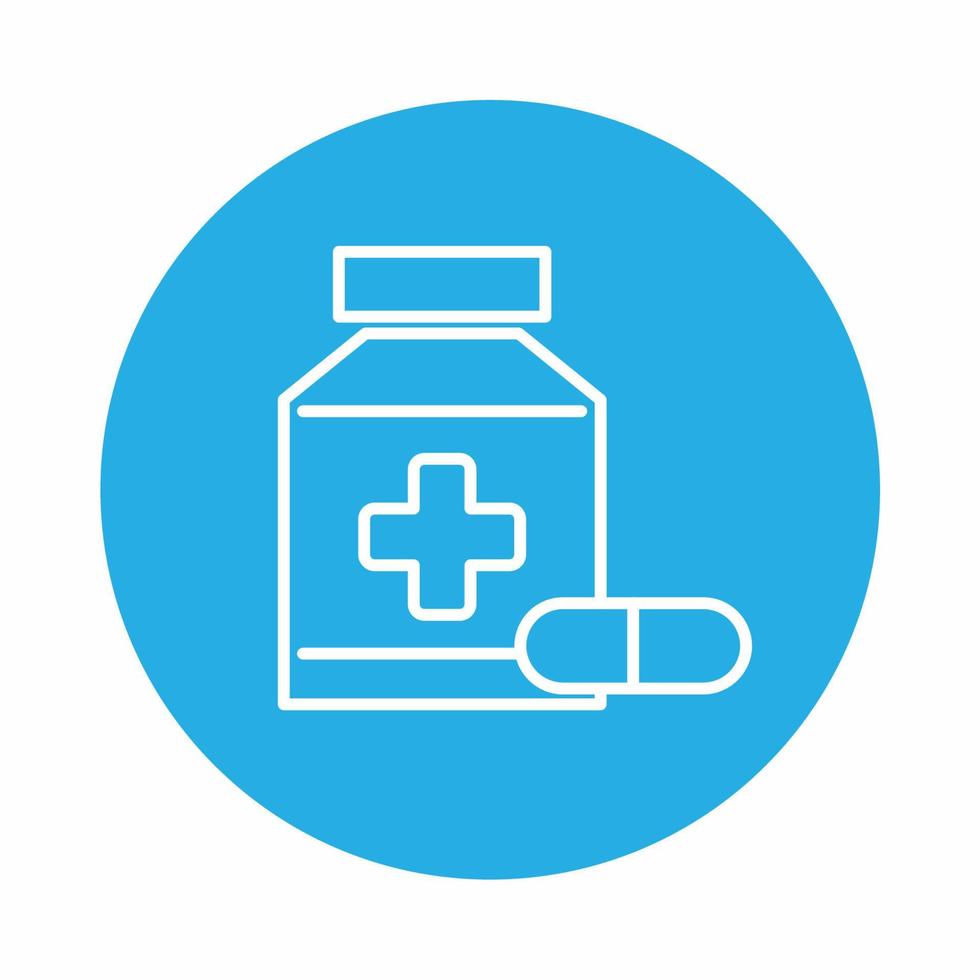 Vitamin Icon Blue and White.eps vector