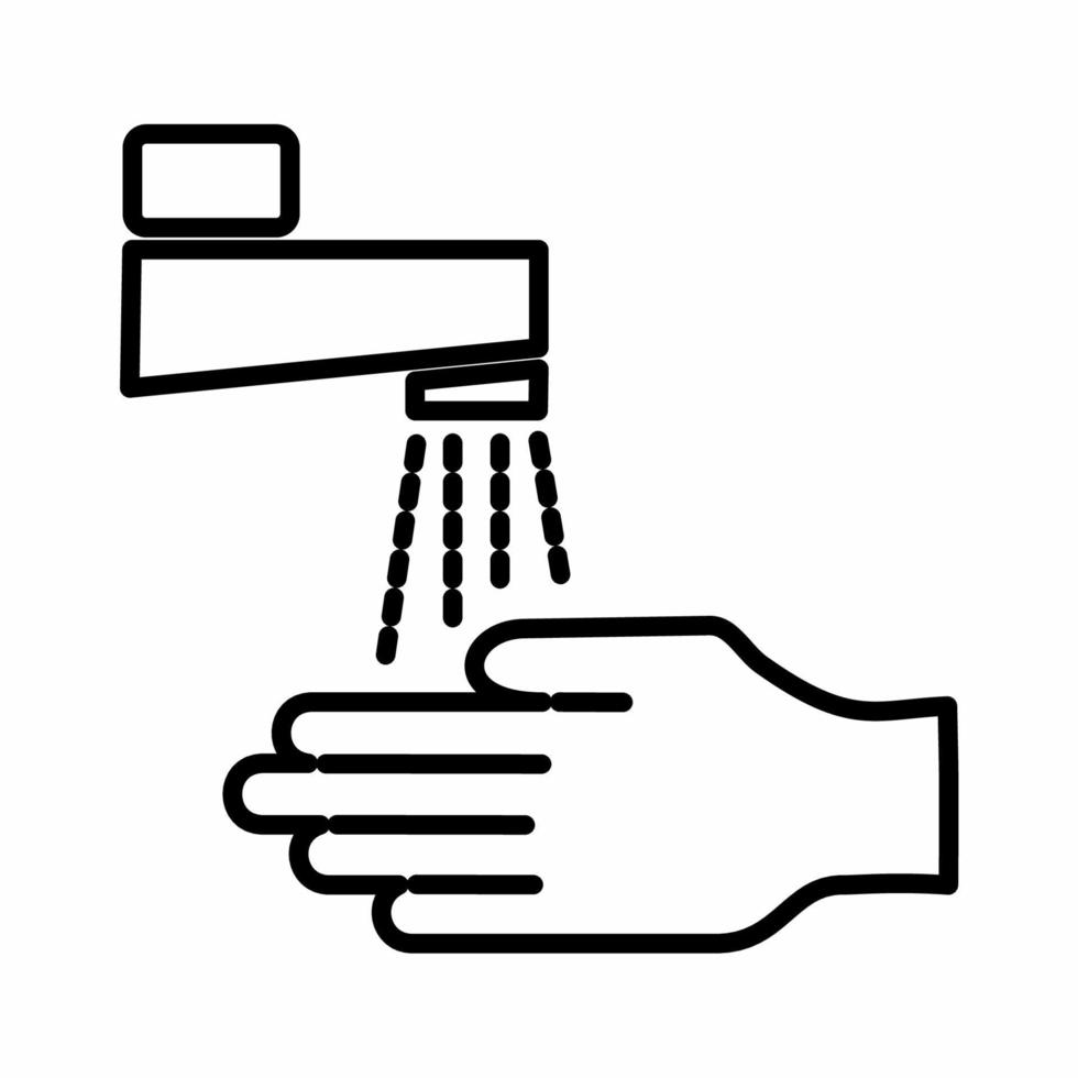 Wash Your Hand Icon Line.eps vector