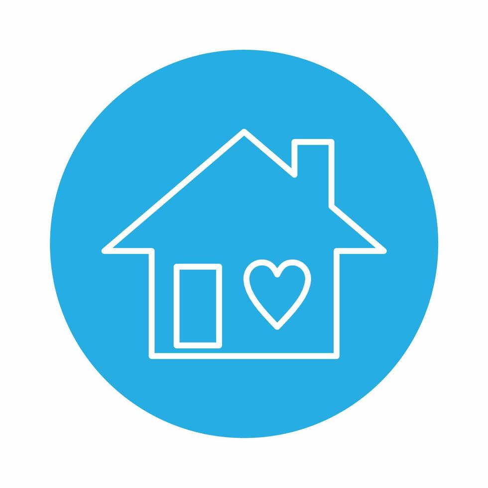 Stay at Home Icon Blue and Wh... vector