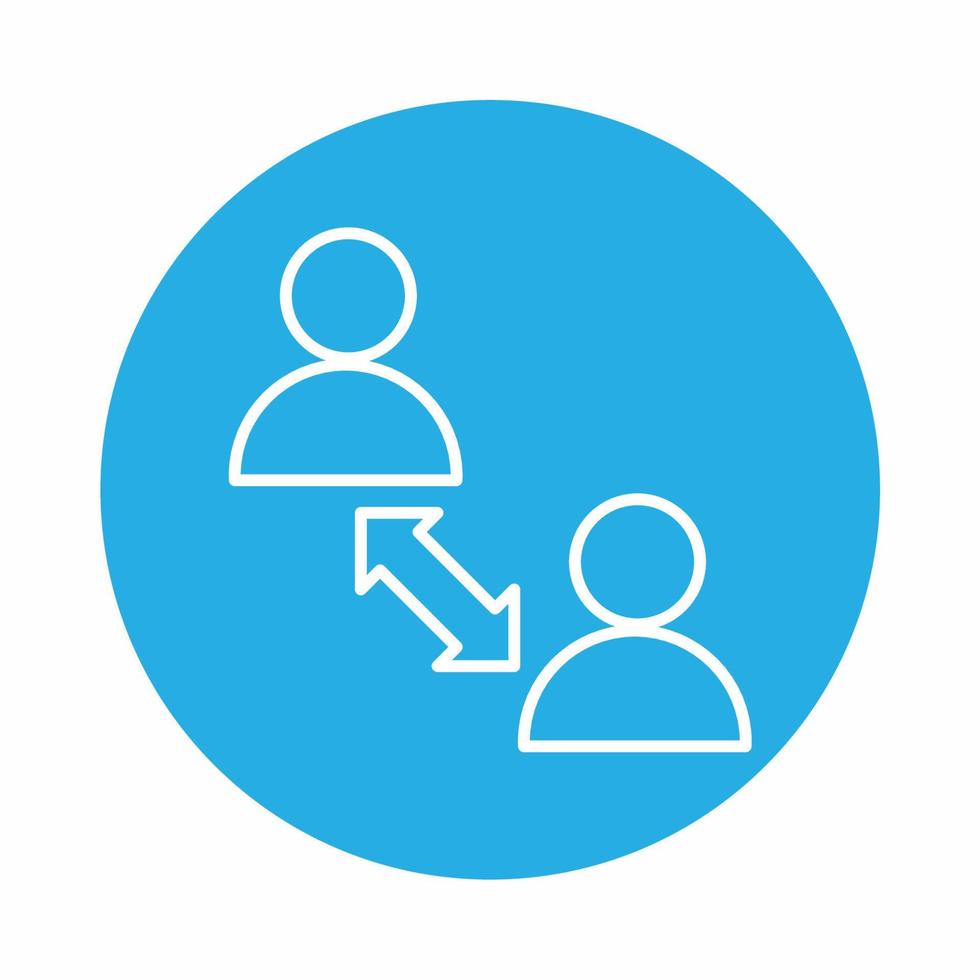 Social Distancing Icon Blue a... vector
