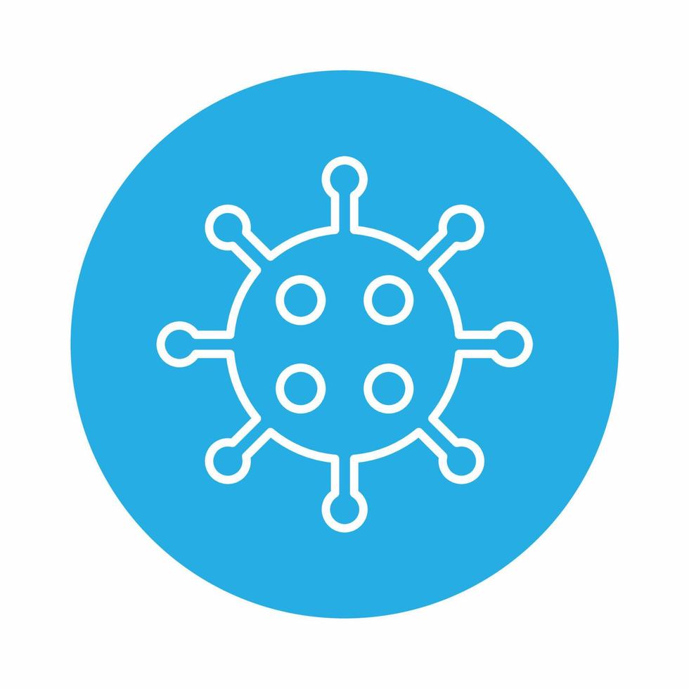 Virus Icon Blue and White.eps vector