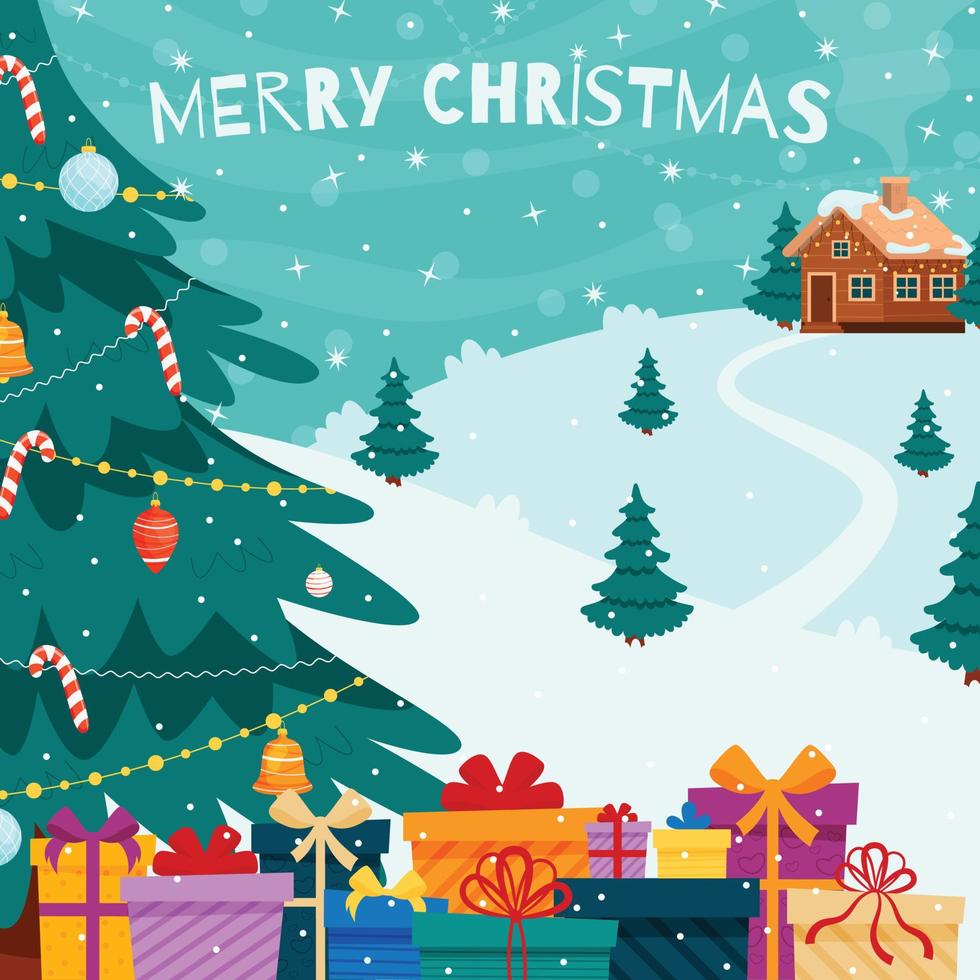 Merry Christmas illustration vector