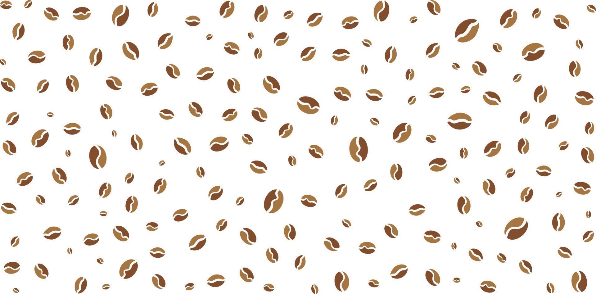 Coffee beans background Repeated dark brown texture for cafe menu vector