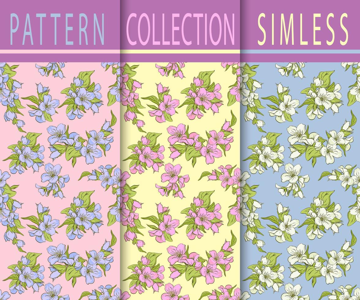 Seamless pattern with decorative jasmine flowers. vector