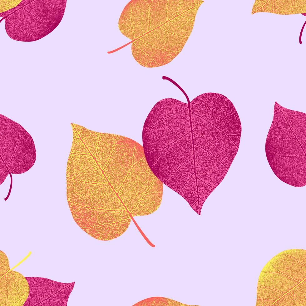 Vector seamless pattern from autumn leaves. Background for design, graphics, printing.