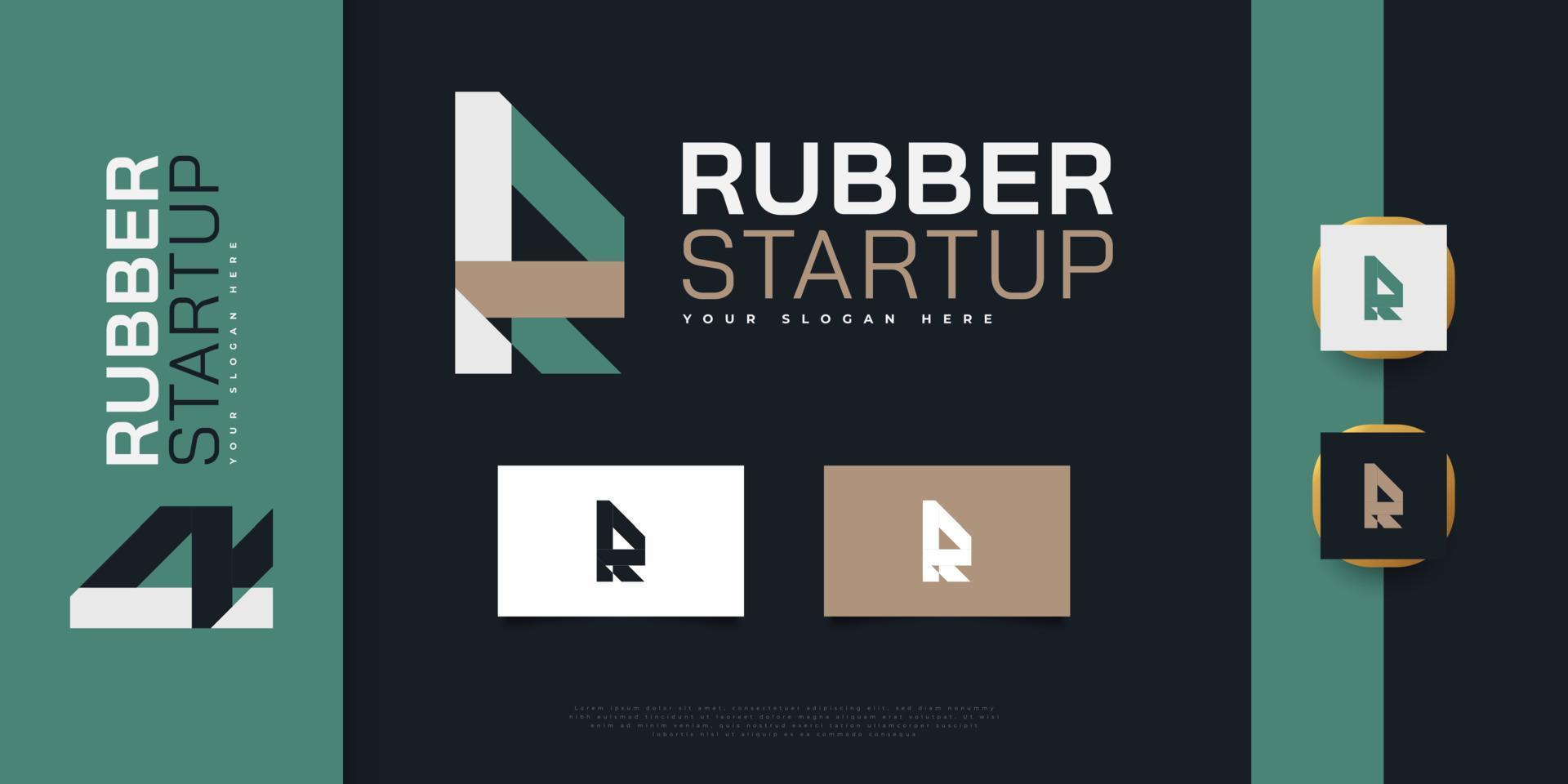 Abstract and Minimalist Letter R Logo Design with Retro Style. Graphic Alphabet Symbol for Corporate Business Identity vector