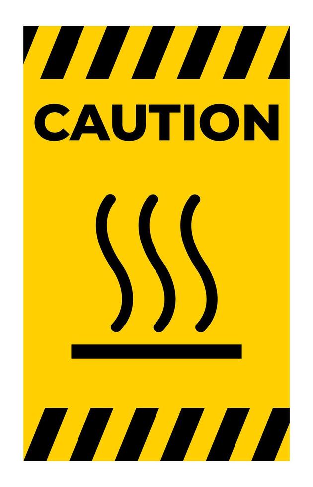 Beware Hot Symbol Sign Isolate On White Background,Vector Illustration EPS.10 vector