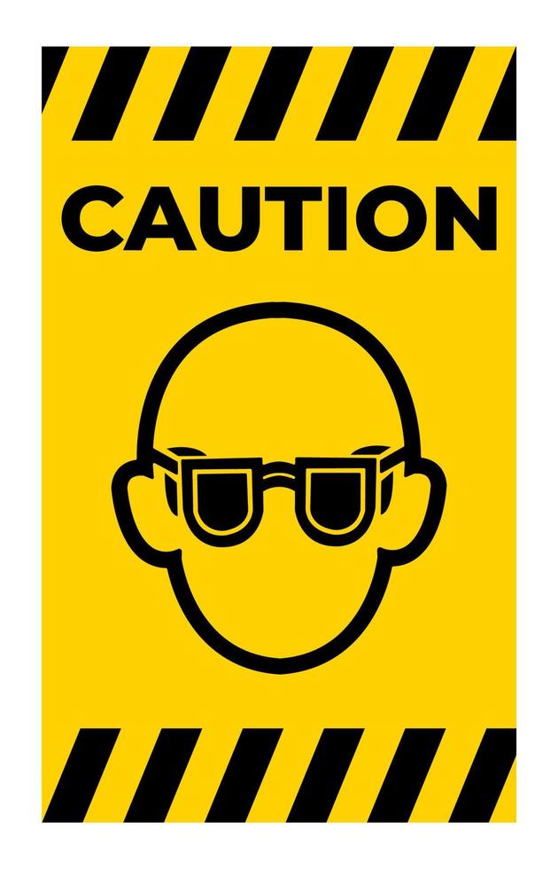 Symbol Wear Safety Glasses Sign Isolate On White Background,Vector Illustration EPS.10 vector