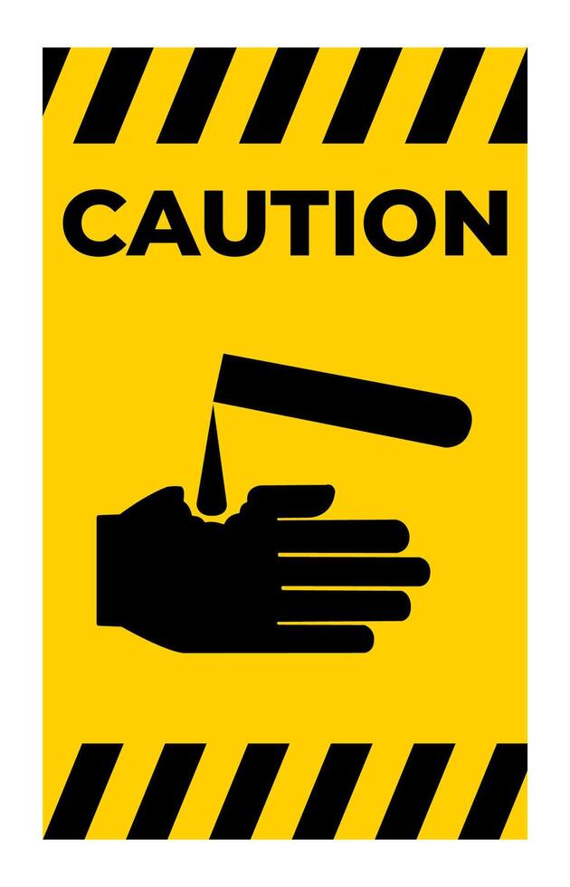 Beware Corrosives Symbol Isolate On White Background,Vector Illustration EPS.10 vector