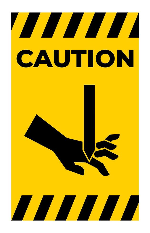 Cutting of Fingers Straight Blade Symbol Sign Isolate on White Background,Vector Illustration vector