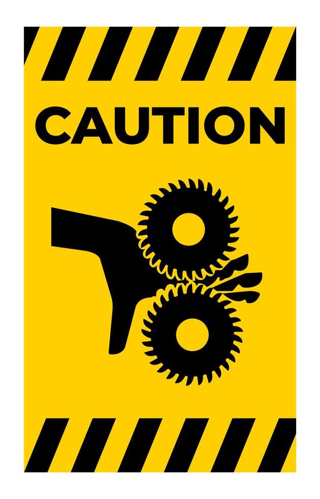 Cutting of Fingers Rotating Blades Symbol Sign, Vector Illustration, Isolate On White Background Label .EPS10