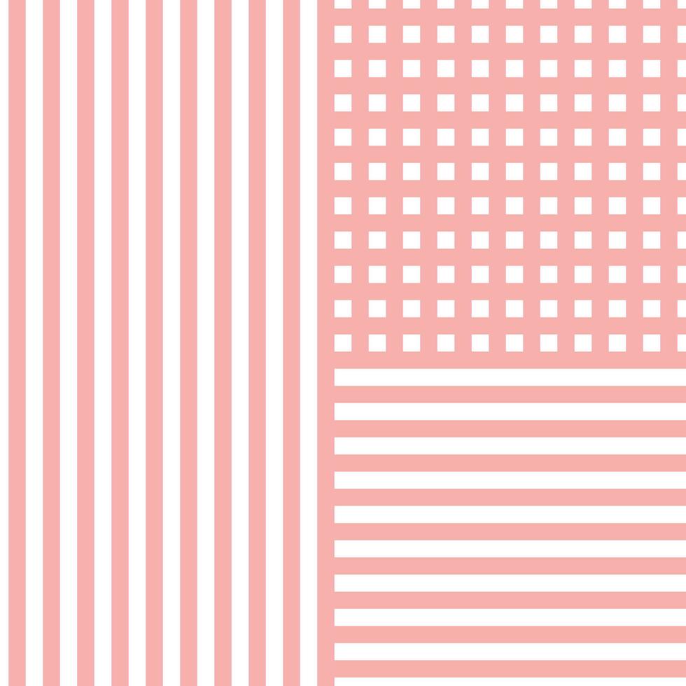 cute pretty girly pink geometric pattern by stripes lines Seamless background vector