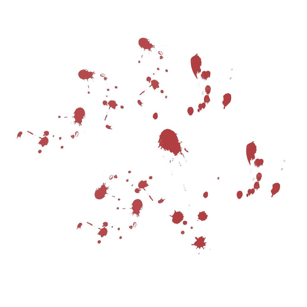 red bloods splatter art vector illustration white background