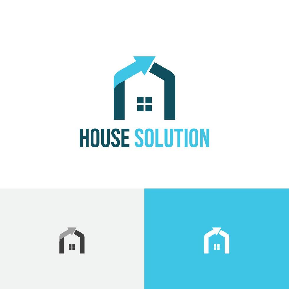 casa inmobiliaria inversión inmobiliaria consultoría empresarial solución logo vector