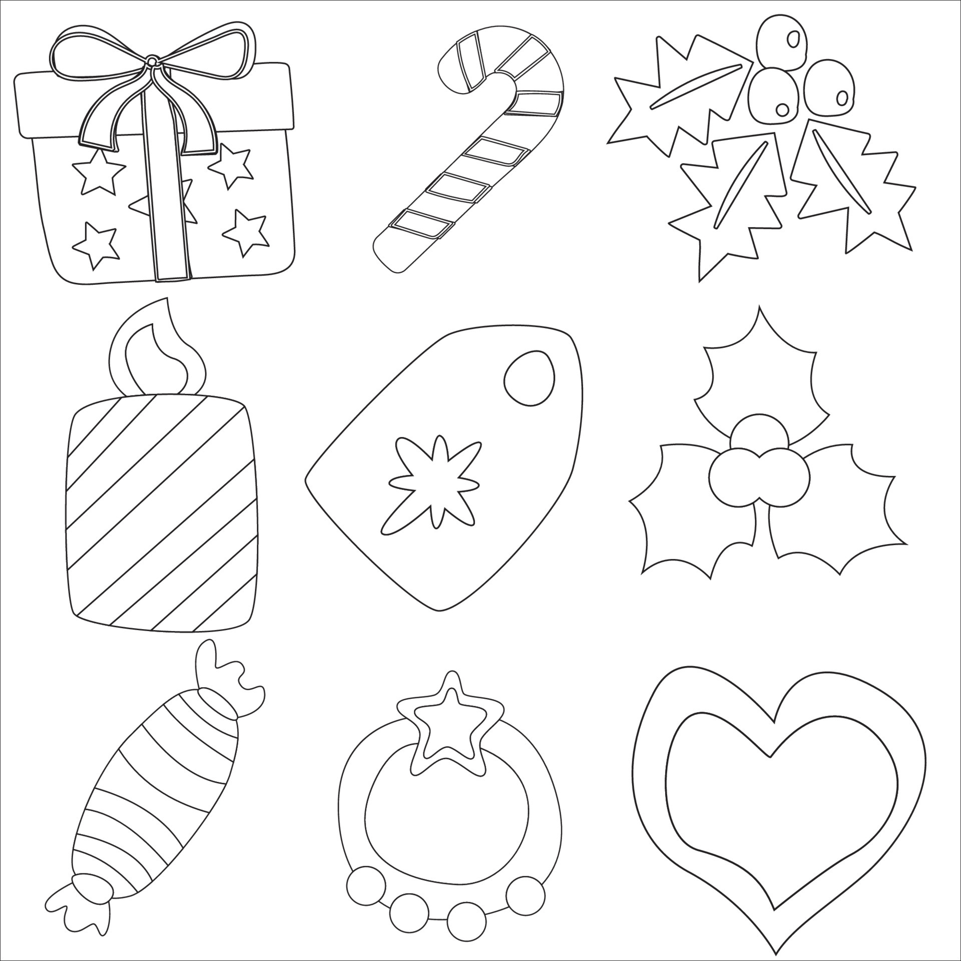 Christmas coloring page 4343133 Vector Art at Vecteezy