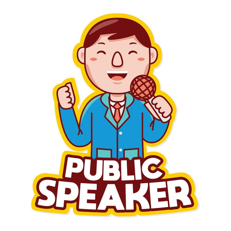 PUBLIC SPEAKER PROFESSION LOGO vector