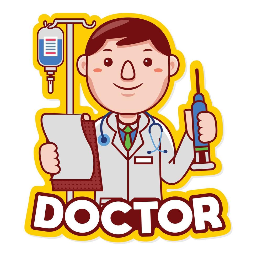 DOCTOR PROFESSION LOGO vector