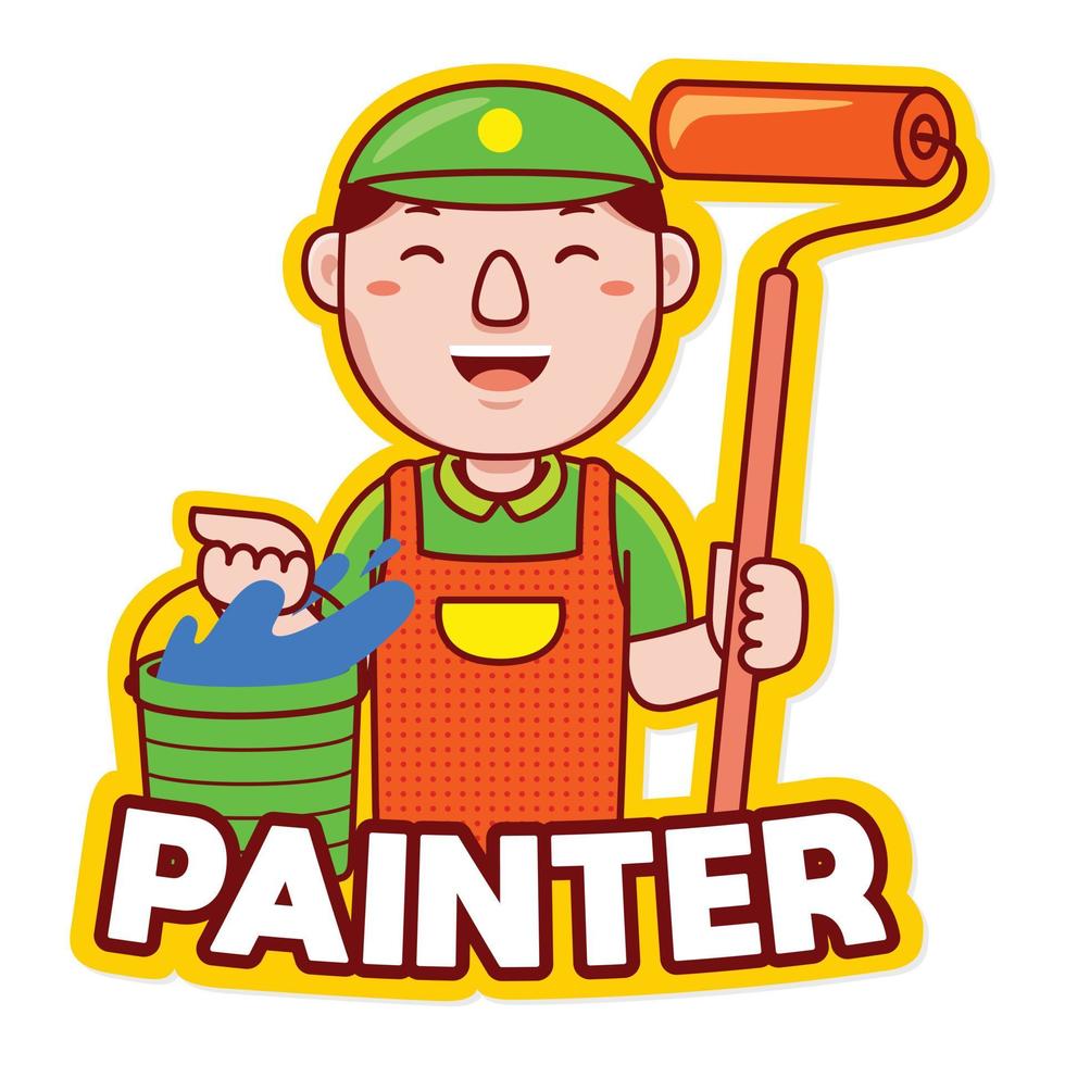 PAINTER PROFESSION LOGO vector