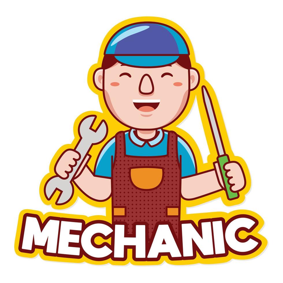 MECHANIC PROFESSION LOGO vector