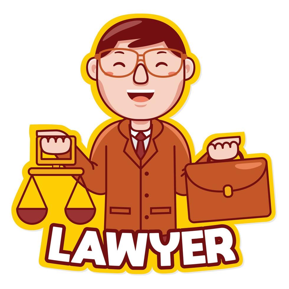 logotipo de la profesión de abogado vector