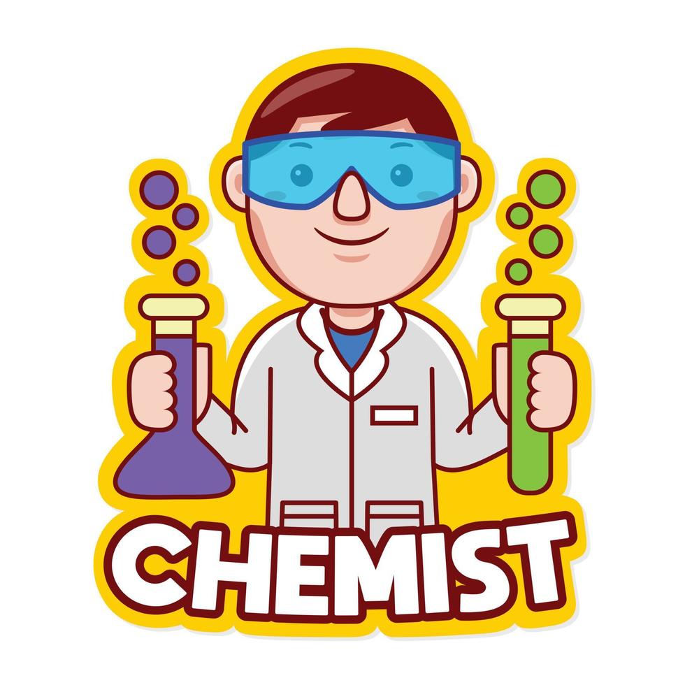 CHEMIST  PROFESSION LOGO vector