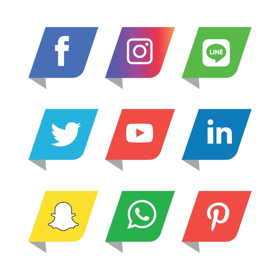 Social Media flat icons technology, network. background  group smiley face sale. Share, Like, Vector illustration Twitter, YouTube, WhatsApp, Snapchat, Facebook, instagram, tiktok, tok