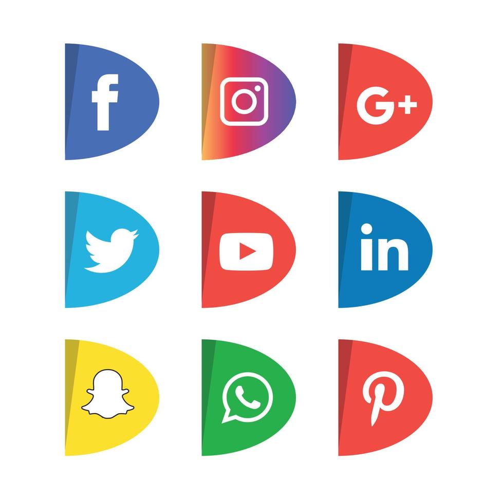 tecnología de iconos planos de redes sociales, red. venta de cara sonriente de grupo de fondo. compartir, me gusta, ilustración vectorial twitter, youtube, whatsapp, snapchat, facebook, instagram, tiktok, tok vector