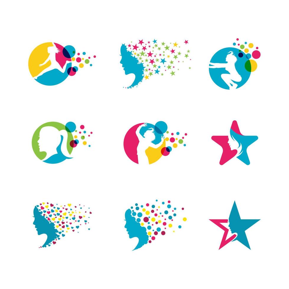 Woman face silhouette vector