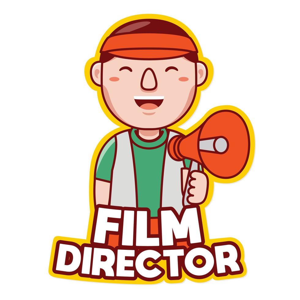 logotipo de la profesión de director de cine vector