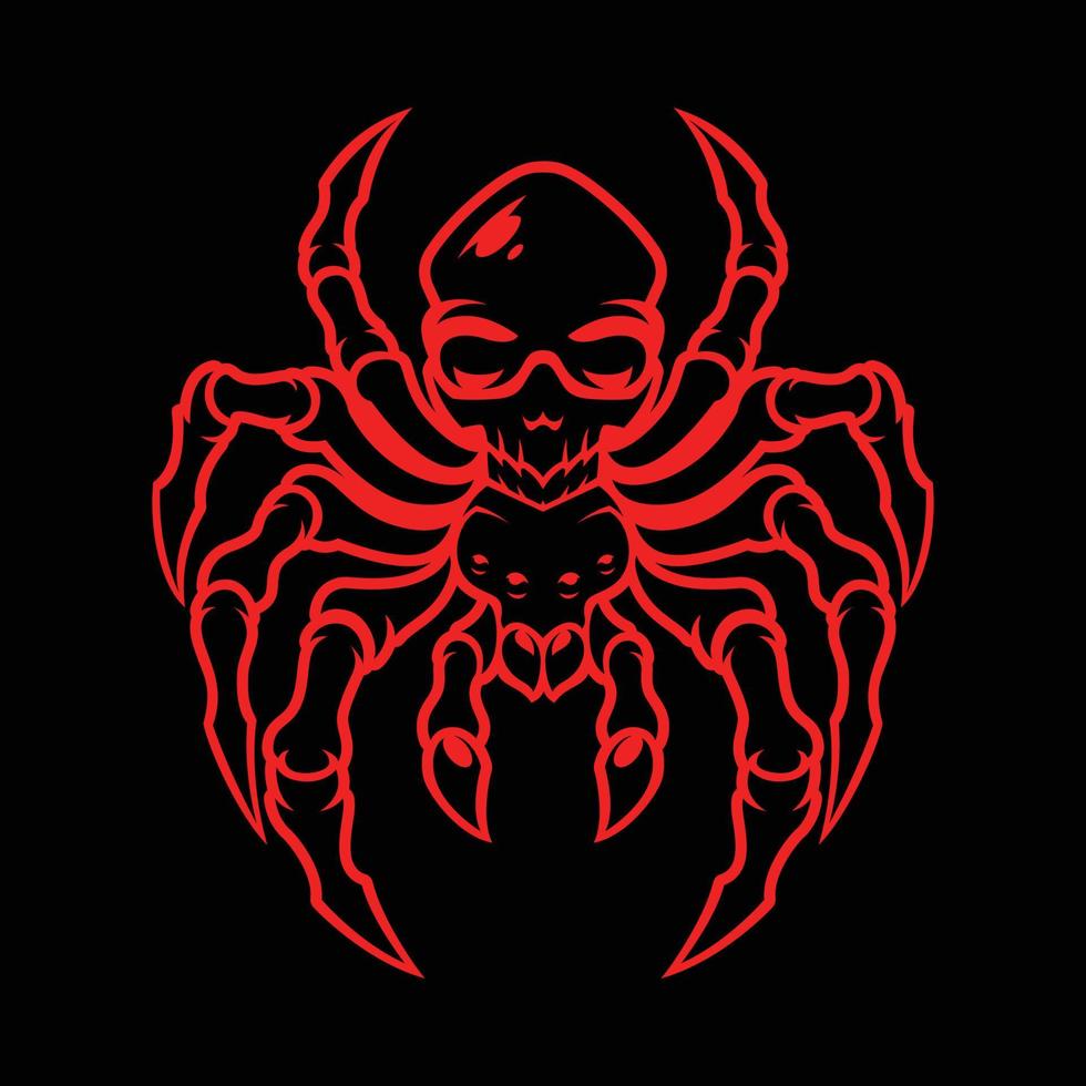 Spider Skull Logo vector