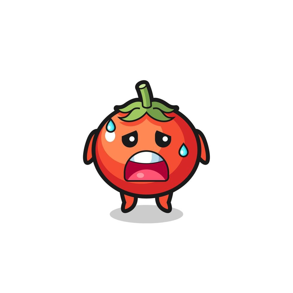 la caricatura de fatiga de los tomates vector