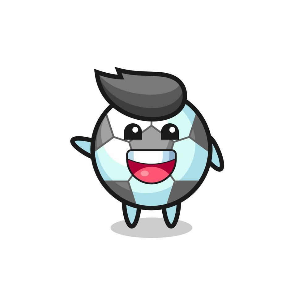 happy football cute mascot character vector