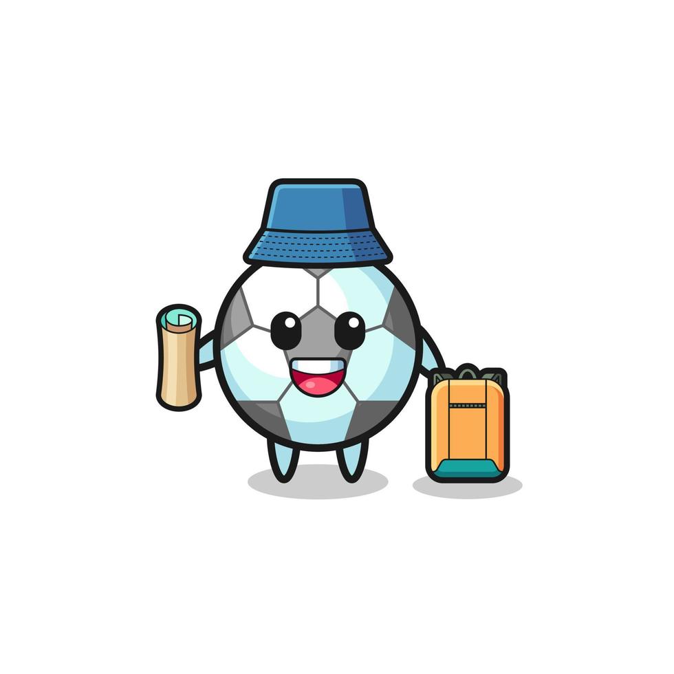 football mascot character as hiker vector