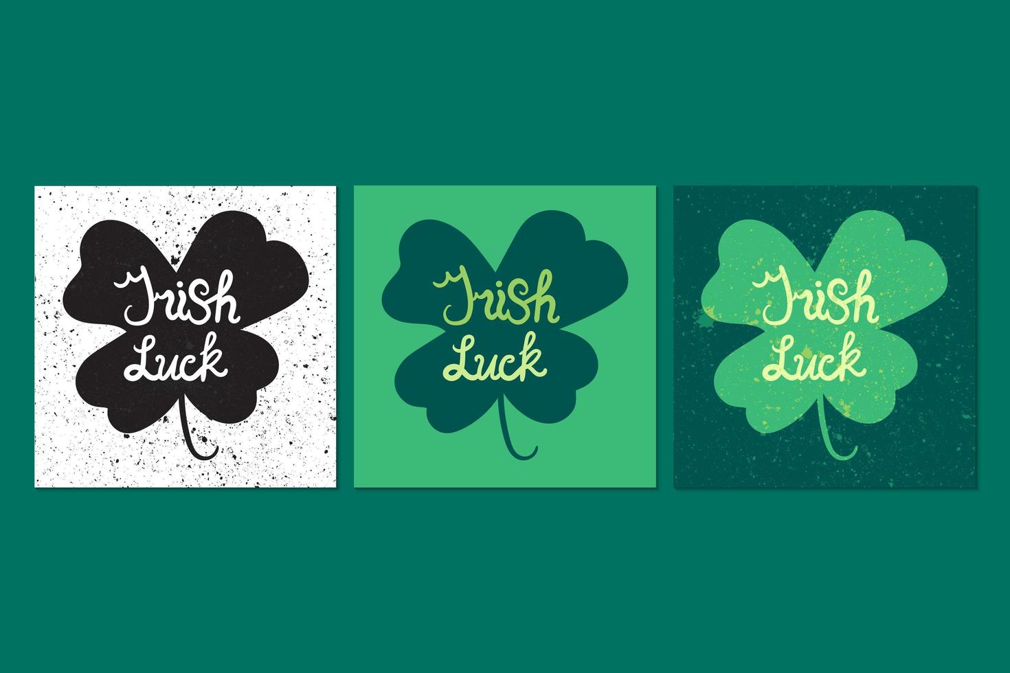 Irish Luck Lettring in clover vector