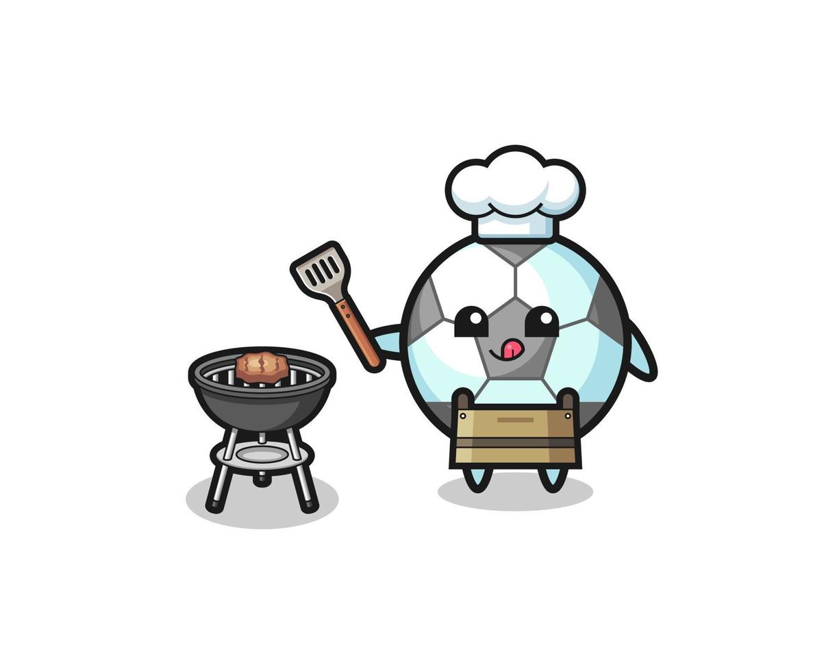 football barbeque chef with a grill vector