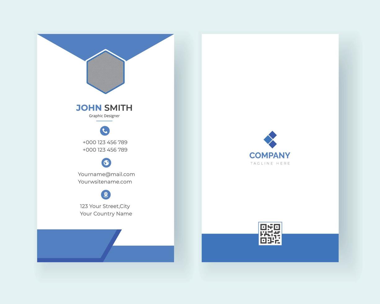 Corporate Business Card,Clean and Minimal Business Card,Corporate ID Card Design Template,Professional Identity Card Template vector