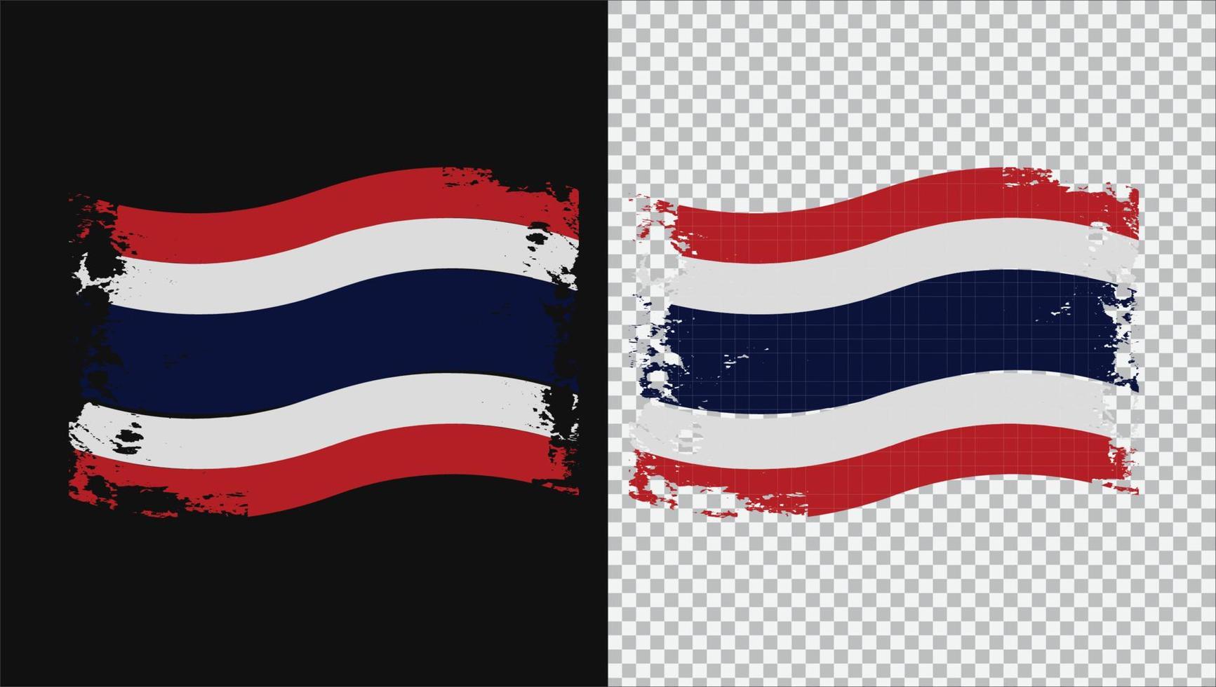 Thailand Country Wavy Flag Independence And National Day vector