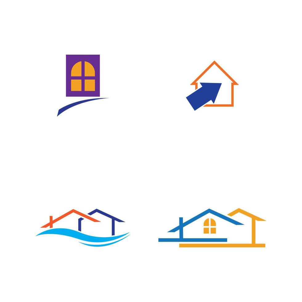 home logo vector icon illustration design template