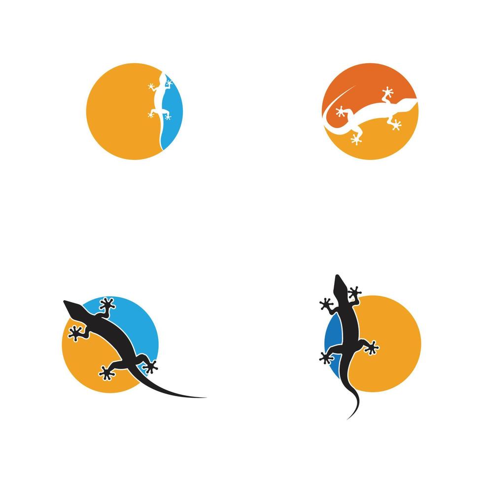 Lizard vector icon logo and symbols template - Vector