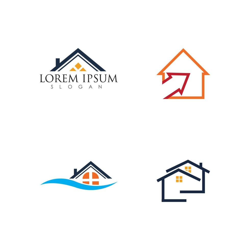 home logo vector icon illustration design template
