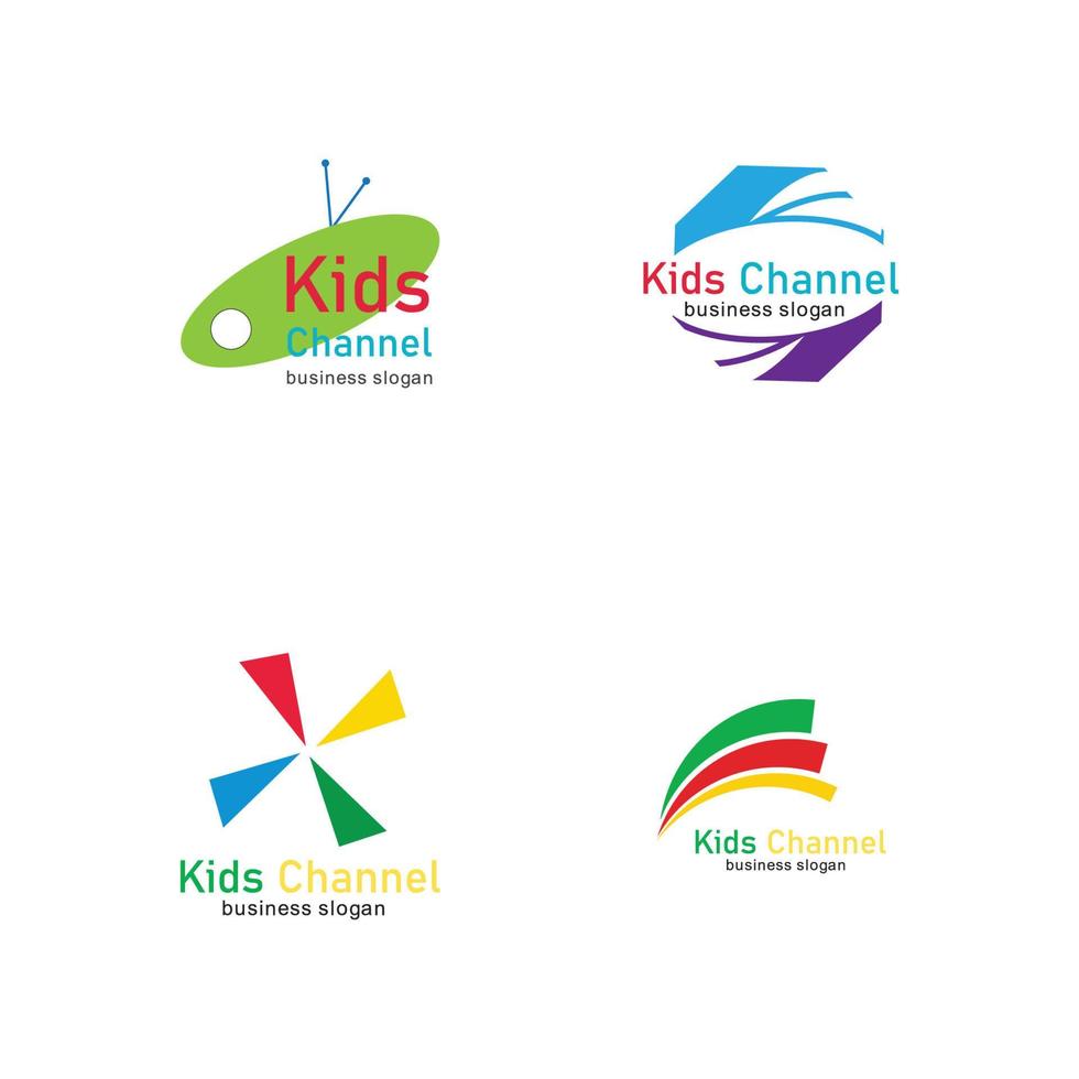 Kids channel logo icon design template. Vector illustration