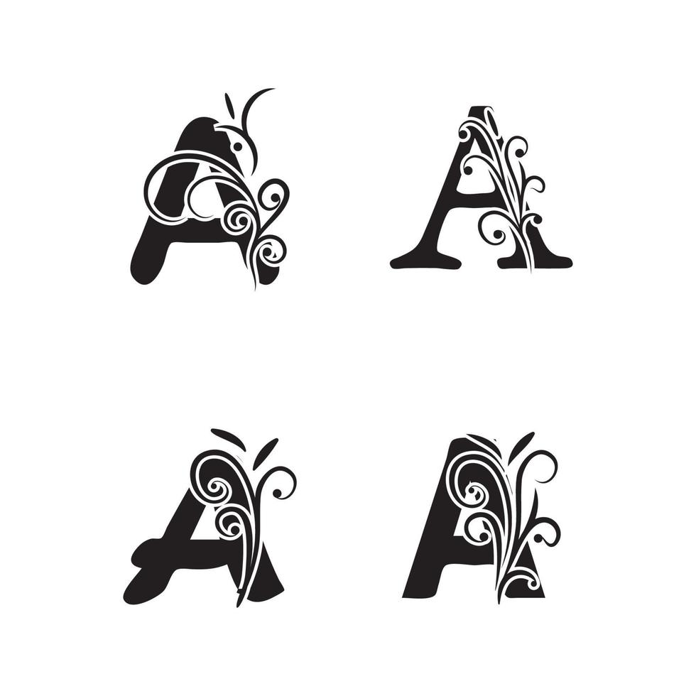 Diseño de icono de vector de plantilla de símbolo de logotipo de letra a