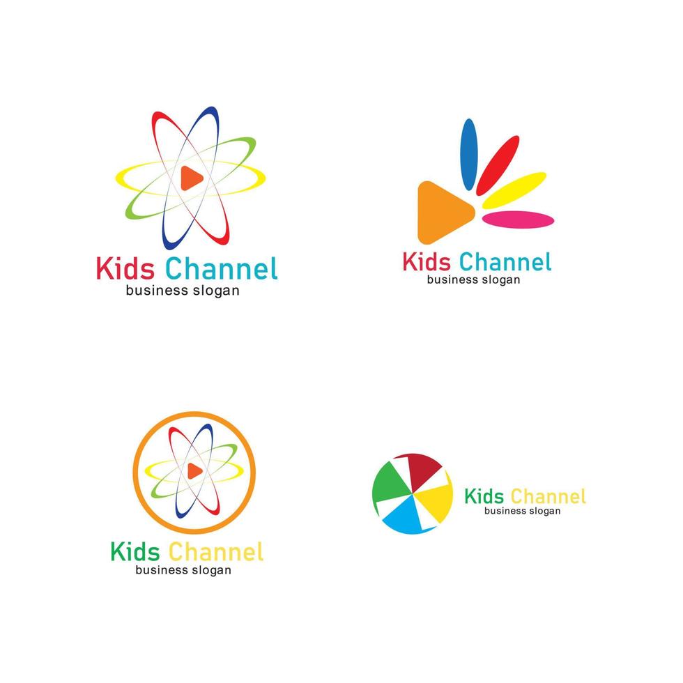 Kids channel logo icon design template. Vector illustration