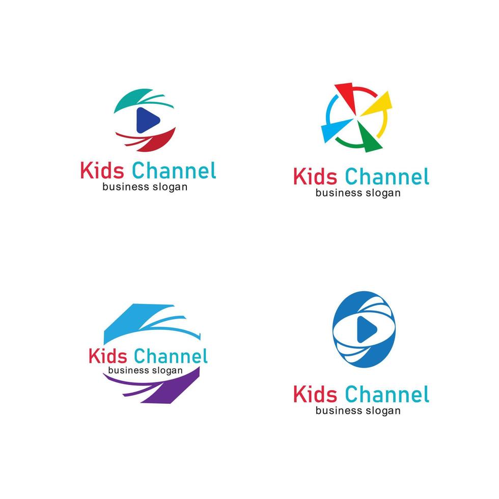 Kids channel logo icon design template. Vector illustration