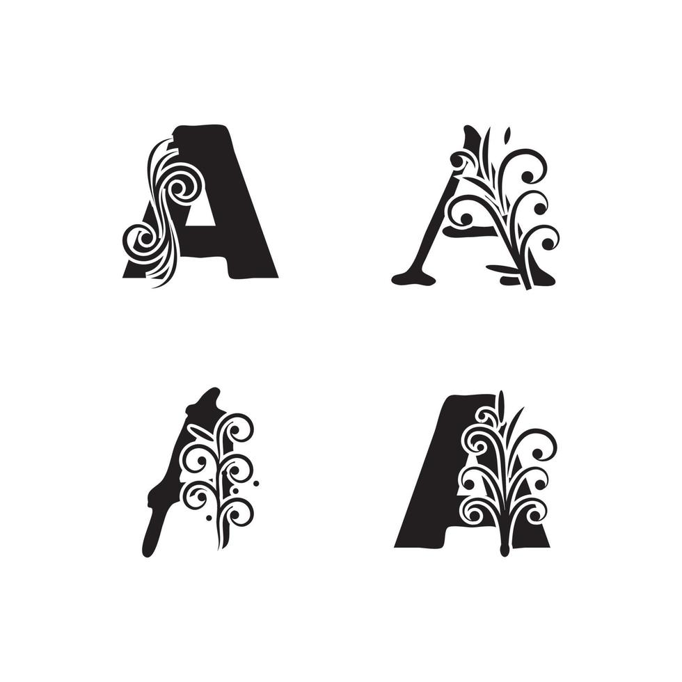 Diseño de icono de vector de plantilla de símbolo de logotipo de letra a