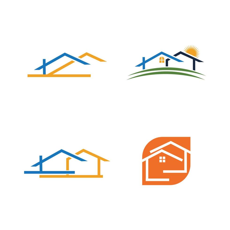 home logo vector icon illustration design template