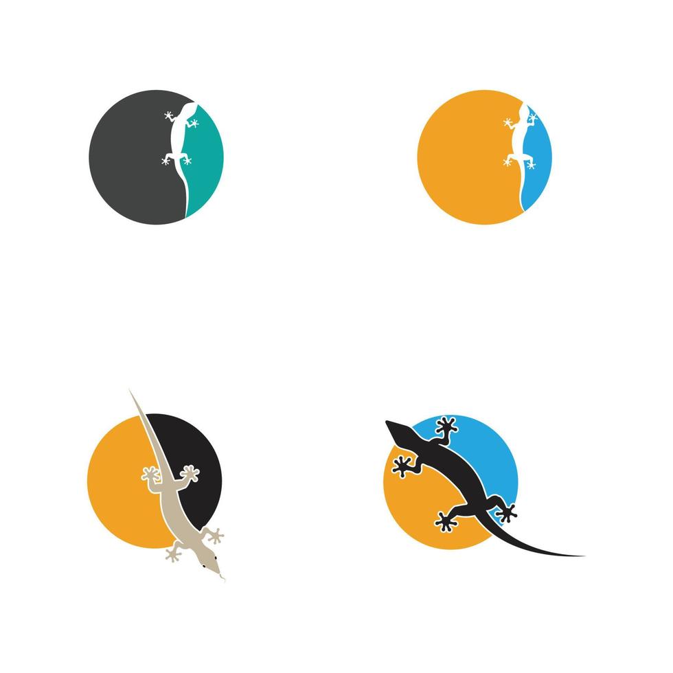 Lizard vector icon logo and symbols template - Vector