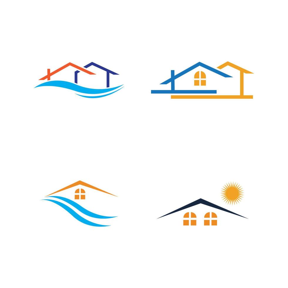 plantilla de diseño de ilustración de icono de vector de logotipo de casa