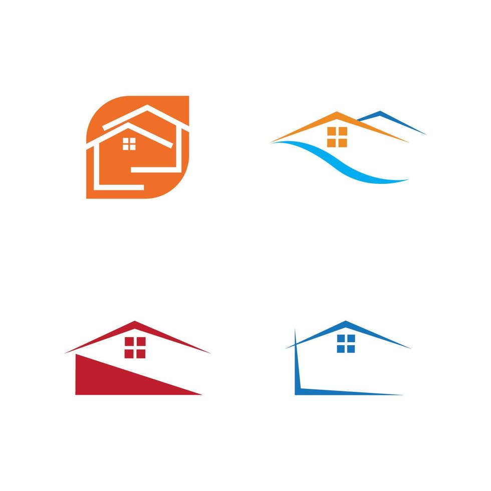 home logo vector icon illustration design template