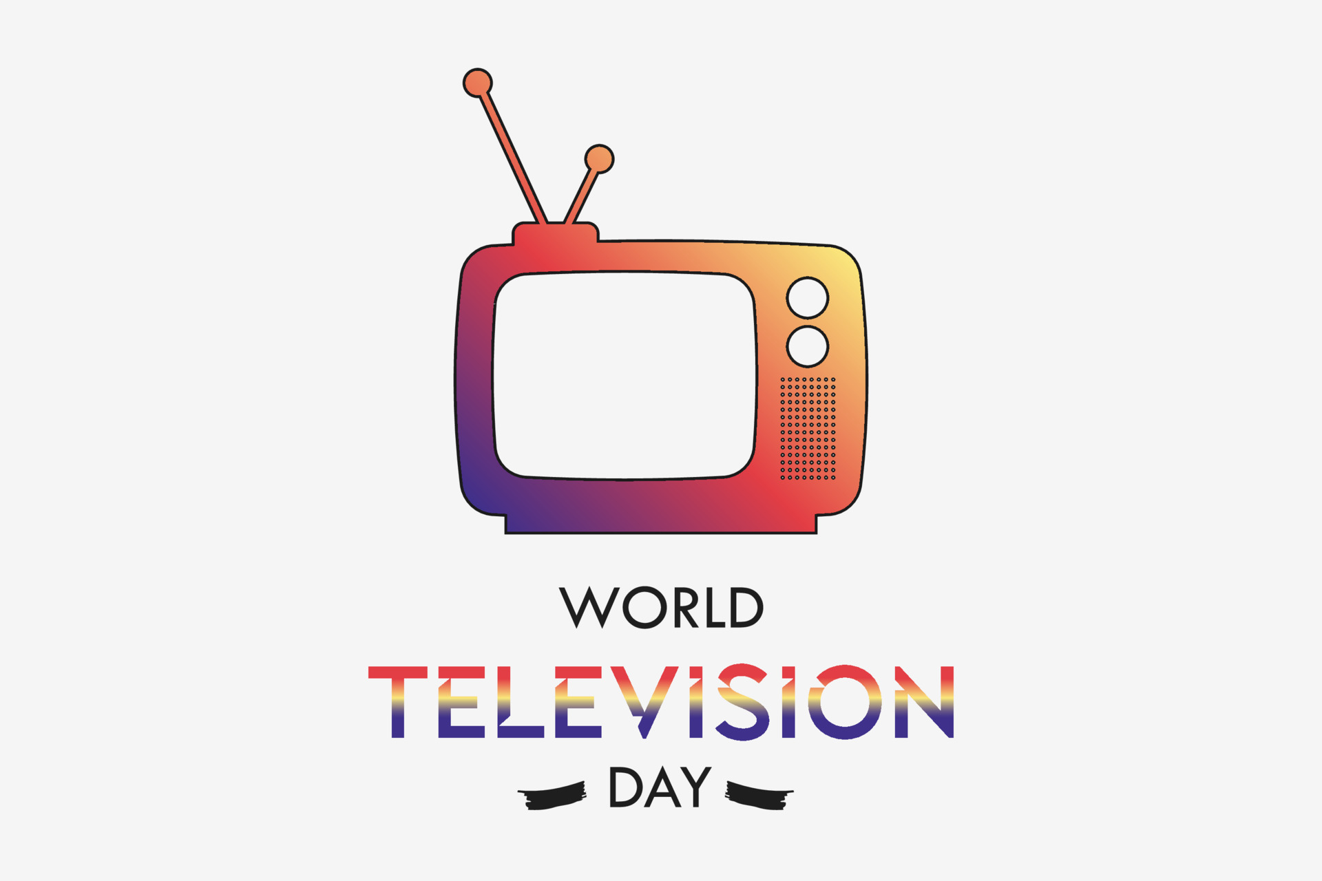 Vector graphic of world television day good for world television day